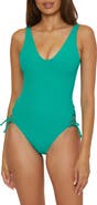 Becca Modern Edge High Cut One-Piece Swimsuit