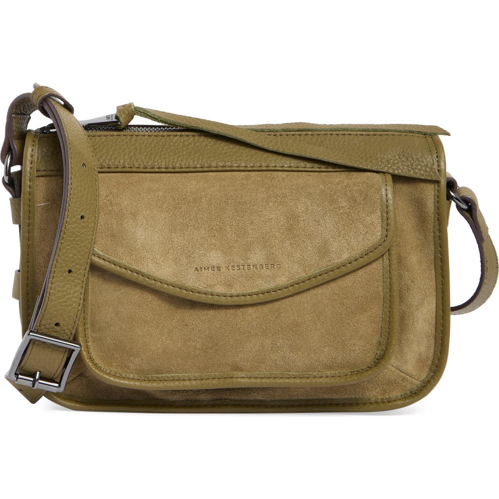 Aimee Kestenberg Muse Cargo Crossbody Bag In Kelp Suede