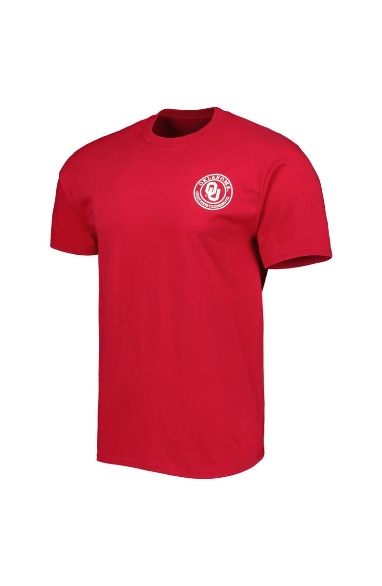 GREAT STATE CLOTHING Men's Crimson Oklahoma Sooners Double Diamond Crest T-Shirt, Alternate, color, Crimson