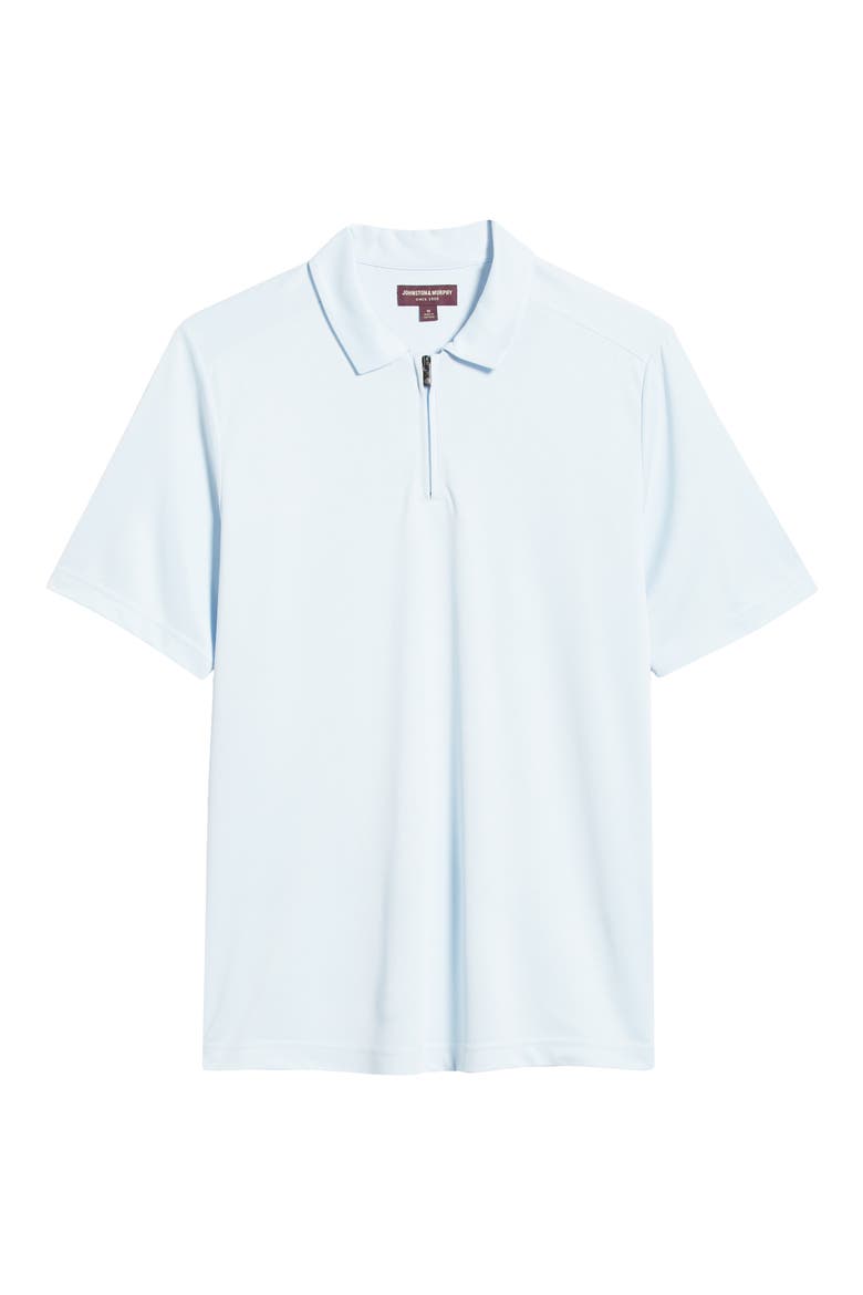 Bird's Eye Quarter Zip Polo, Alternate, color, LIGHT BLUE