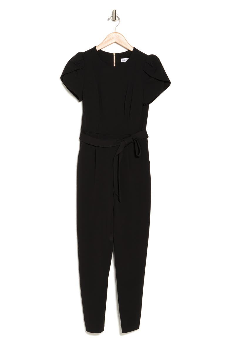 Tulip Sleeve Jumpsuits, Alternate, color, BLACK