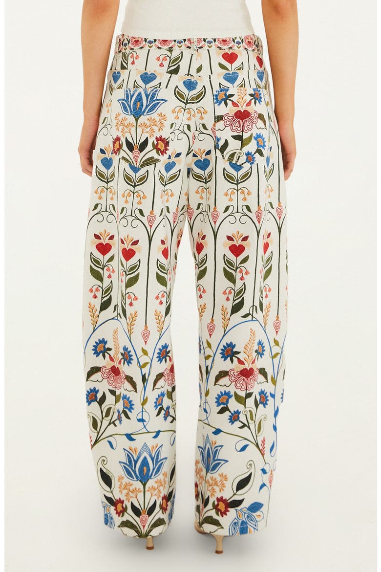 Fraga Print Belted Tapered Pants, Alternate, color, OFF-WHITE