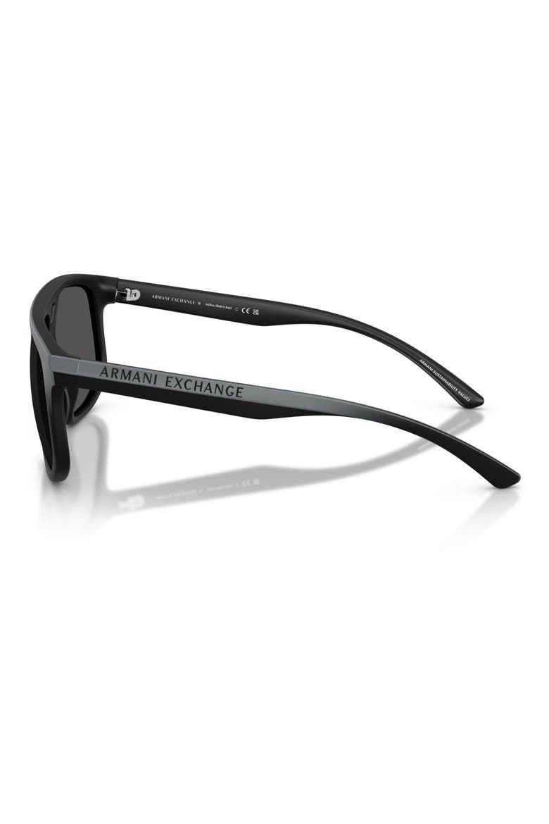 58mm Pilot Sunglasses, Alternate, color, MATTE GREY BLACK / DARK GREY