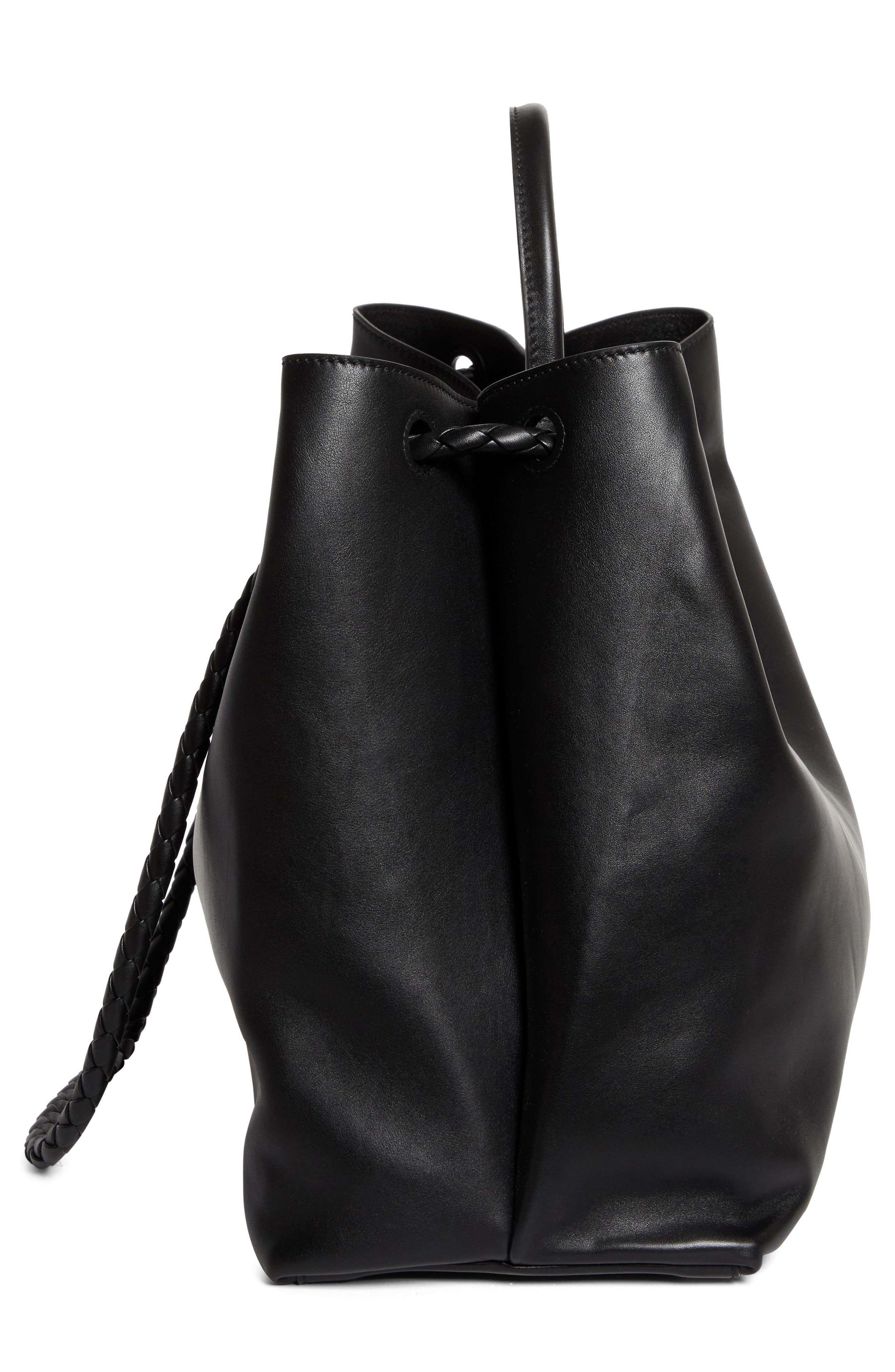 Bottega Veneta Large Andiamo Leather Tote, Alternate, color, 1019 Black-M Brass