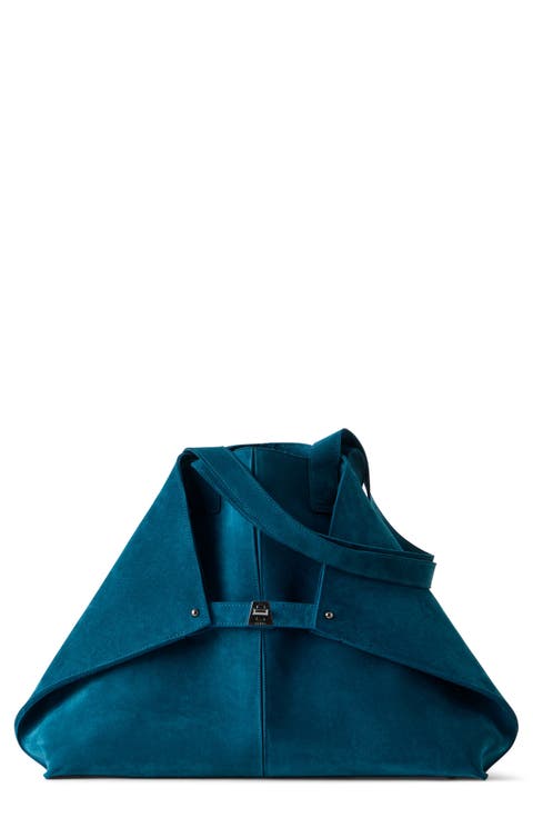 Medium AI Suede Convertible Shoulder Tote