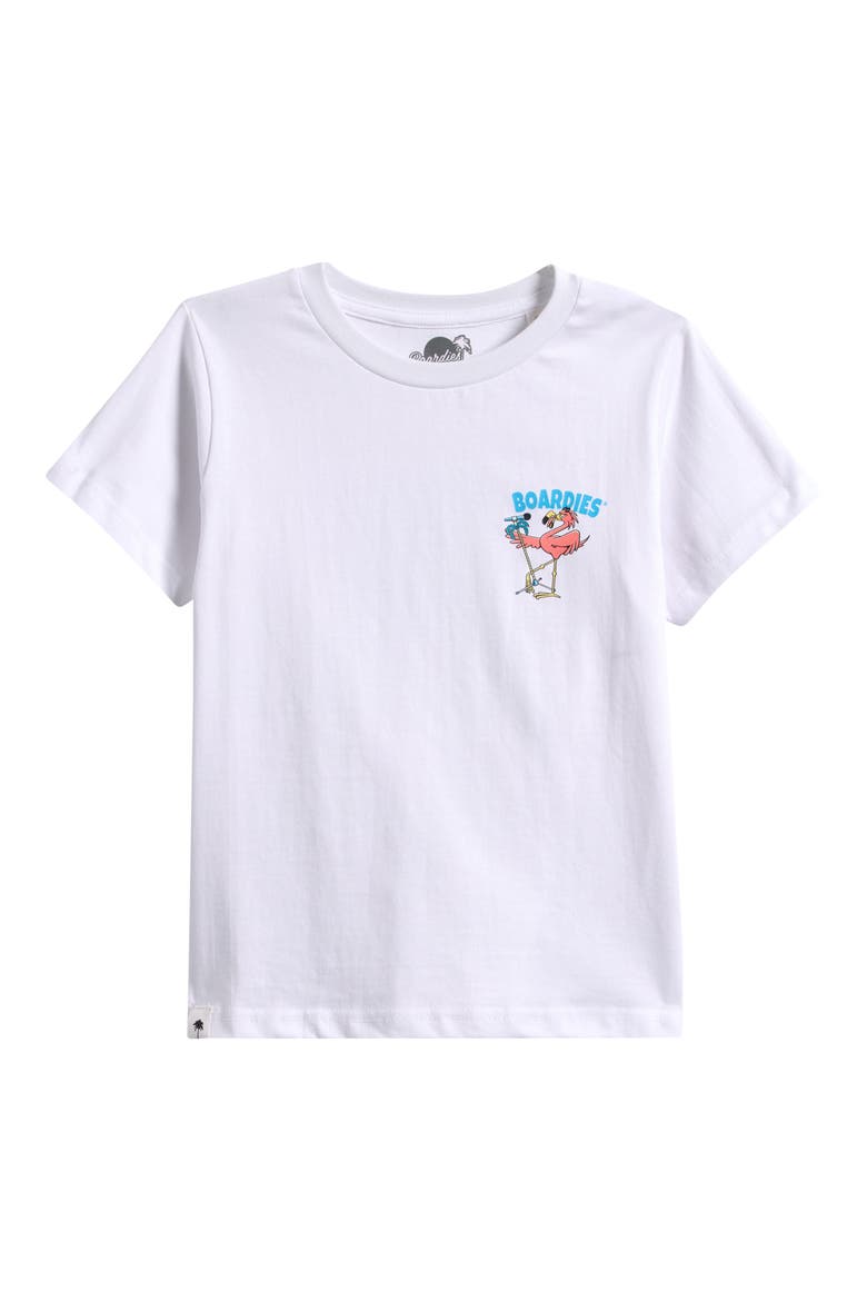 Kids' Flamringo Cotton Graphic T-Shirt, Main, color, WHITE