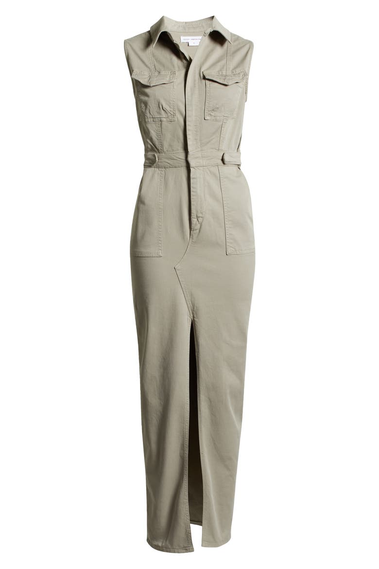 Fit for Success Twill Maxi Dress, Alternate, color, MUSHROOM