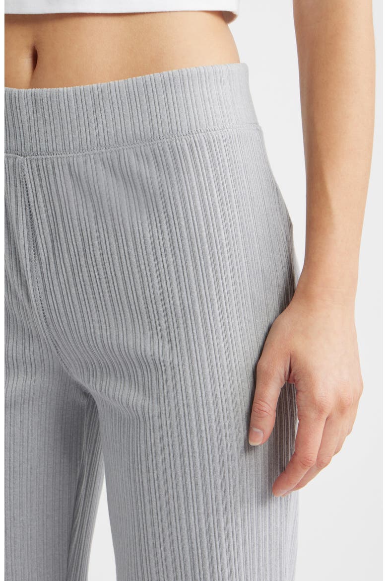 Cosy Rib Flare Leg Pants, Alternate, color, GREY MARLE