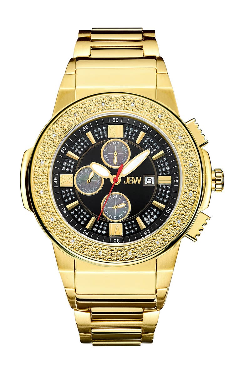 JBW Men's Saxon Diamond Bracelet Watch, 46mm - 0.16 ctw, Main, color,