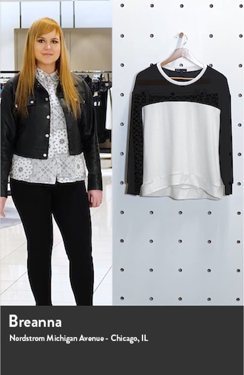 Colorblock Cozy Semi-Sheer Pullover, sales video thumbnail