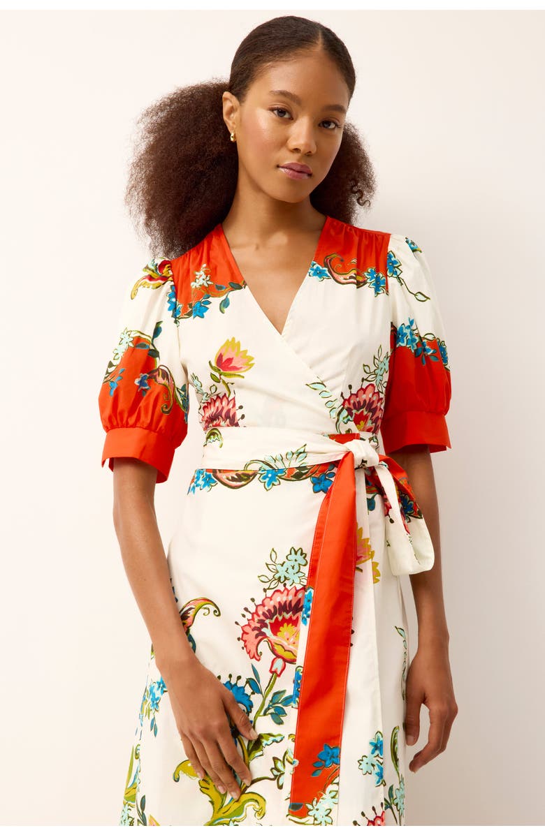 Marie Oliver Rita Wrap Dress, Alternate, color, Cartagena