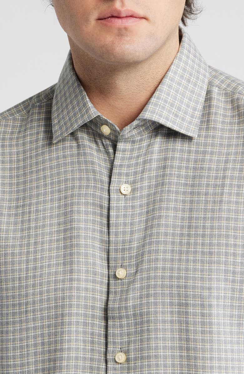 Scott Barber Cotton & Wool Button-Up Shirt, Alternate, color, 