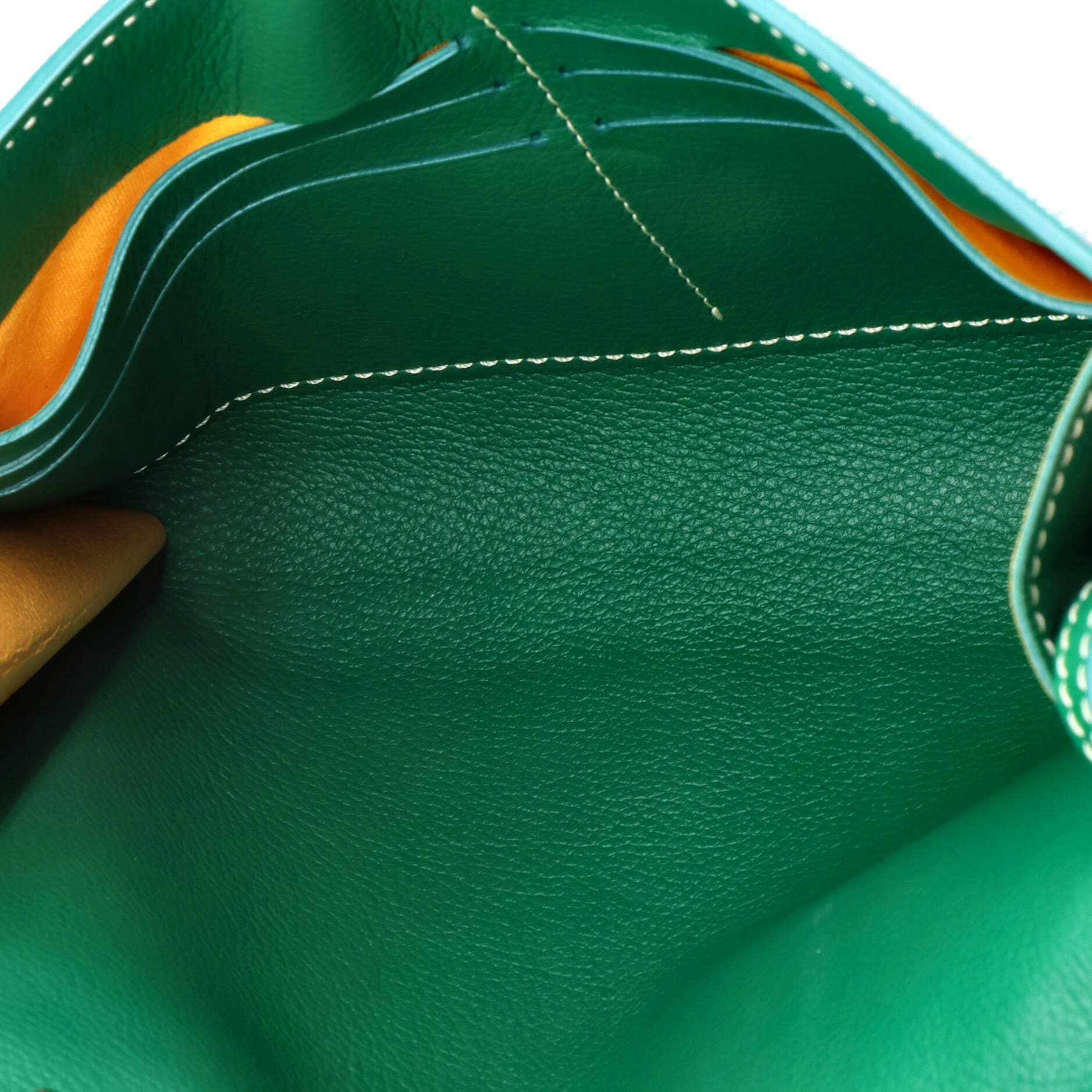 Pre-Owned Goyard Chypre Wallet on Strap Coated Canvas with Leather, Alternate, color, Green