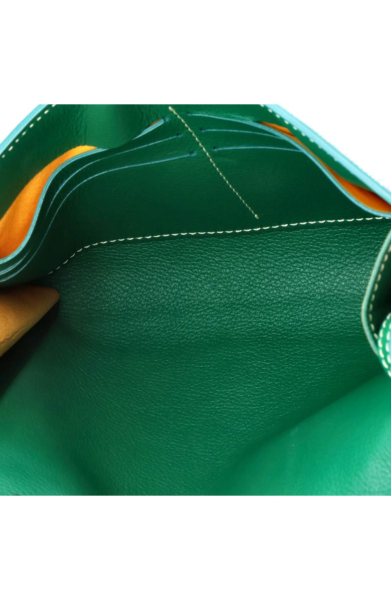 Pre-Owned Goyard Chypre Wallet on Strap Coated Canvas with Leather, Alternate, color, Green