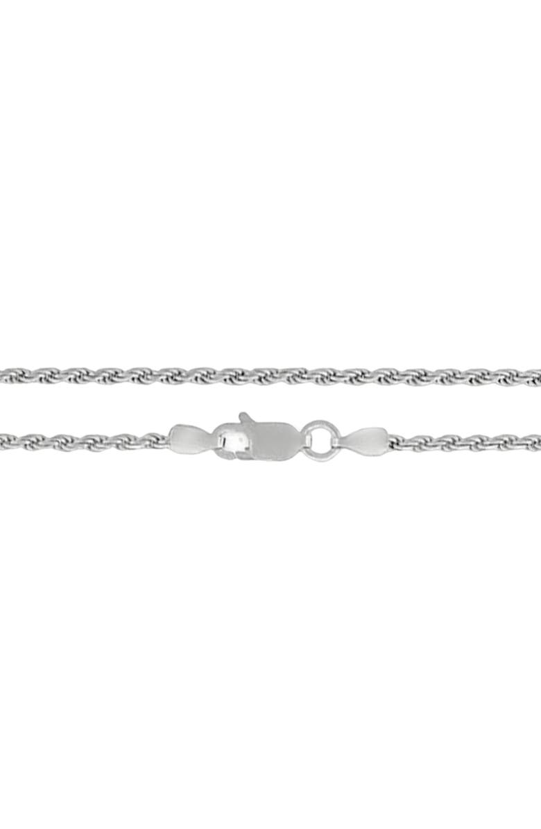 Donatello Gian Sterling Silver 2MM Rope Chain Necklace, Alternate, color, Silver