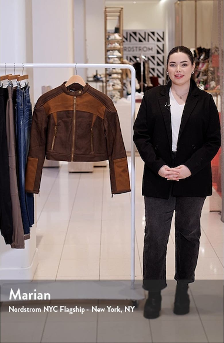 Nueve Colorblock Faux Leather Biker Jacket, sales video thumbnail