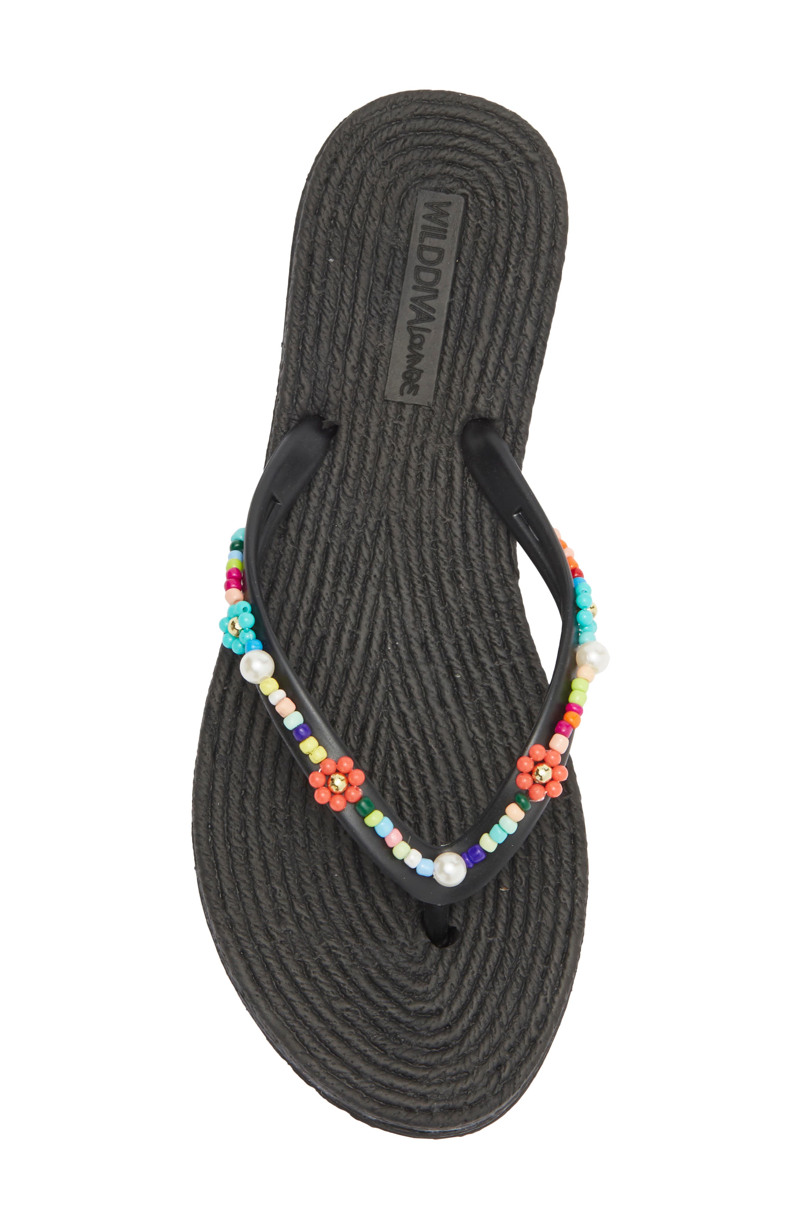 July Flip Flop, Alternate, color, BLACK