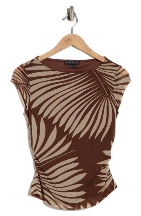 Meet You There Cap Sleeve Mesh Top