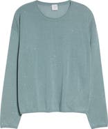 Eleventy Sequin Silk & Cotton Crewneck Sweater