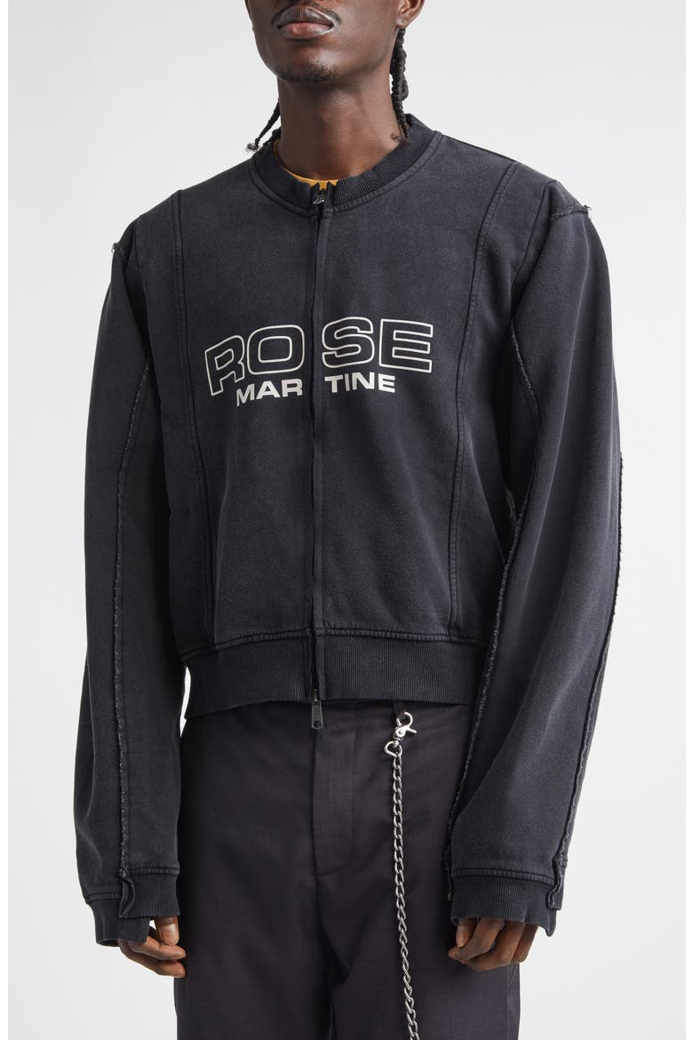 Shrunken Full Zip Logo Sweatshirt (Men) | Nordstrom