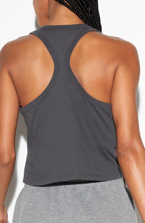 Spiritual Gangster Warrior Jones Crop Racer Tank In Gray