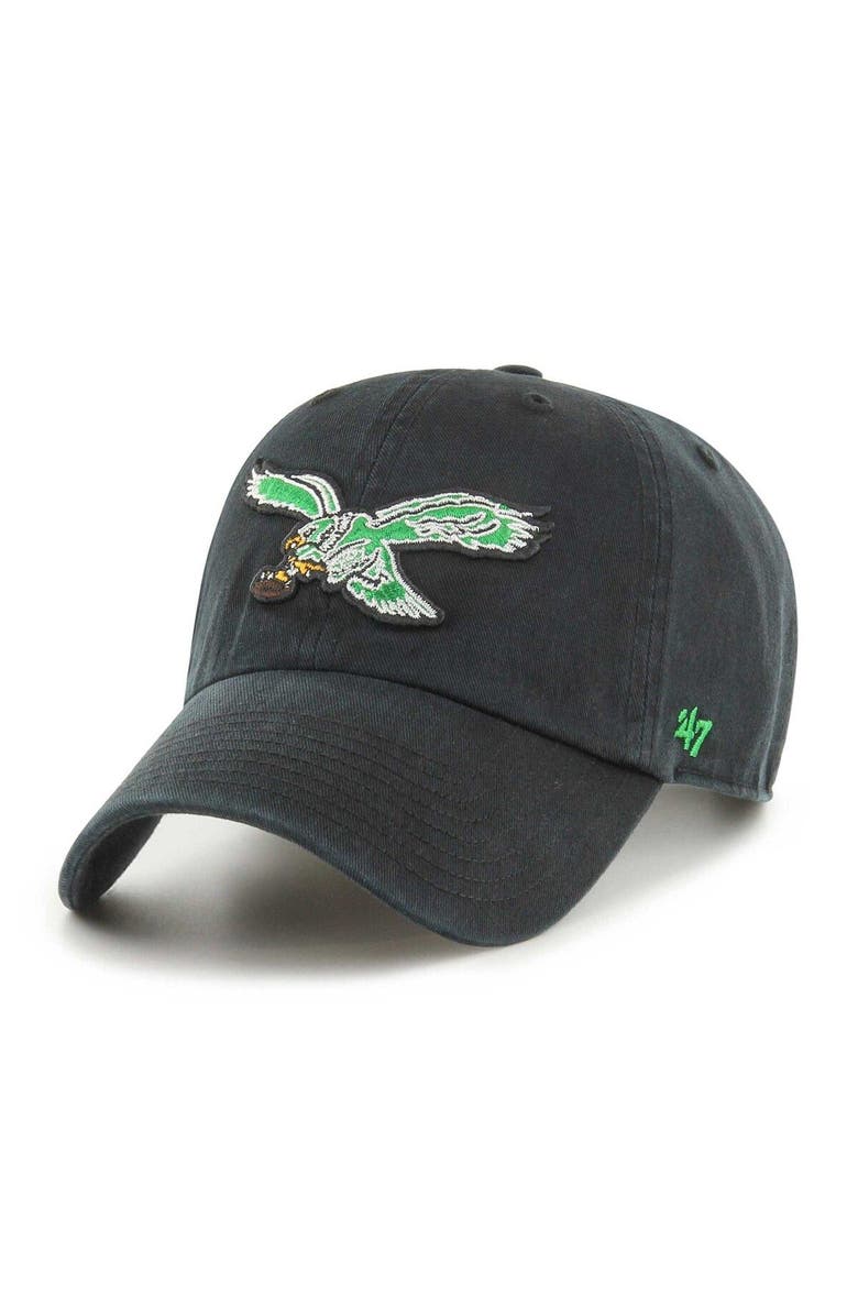 '47 Men's '47 Black Philadelphia Eagles Clean Up Legacy Adjustable Hat, Main, color, Black