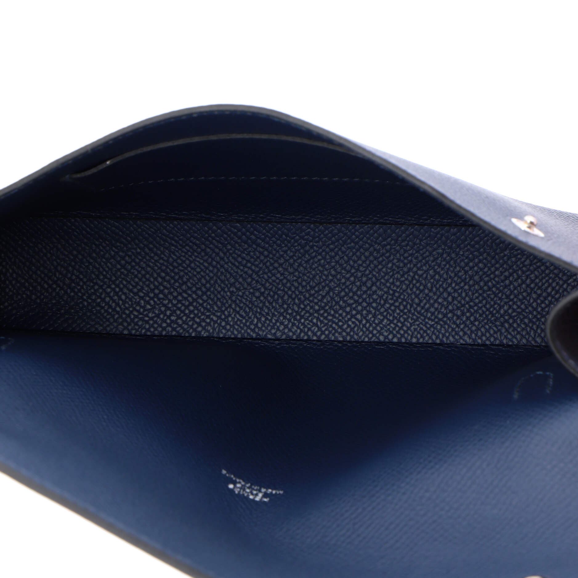 Pre-Owned Hermes Hermesnap Wallet Bag Epsom, Alternate, color, Bleu Tie
