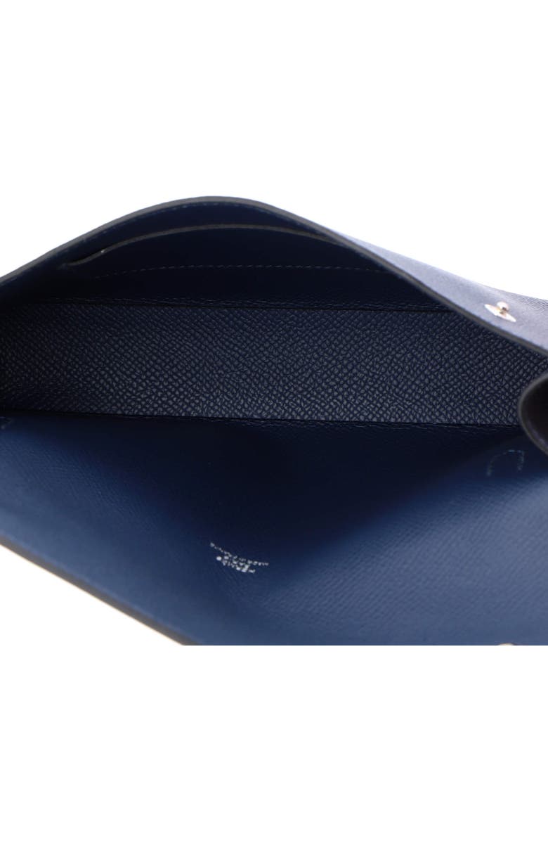 Pre-Owned Hermes Hermesnap Wallet Bag Epsom, Alternate, color, Bleu Tie