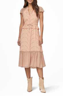 Talia Mixed Floral Silk Chiffon Dress