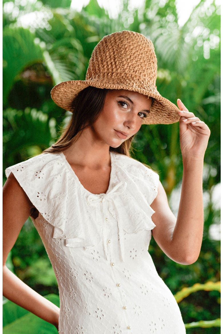 The Nina Raffia Hat, Alternate, color, Beige