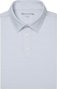 Mizzen+Main Versa Trim Fit Stripe Performance Polo