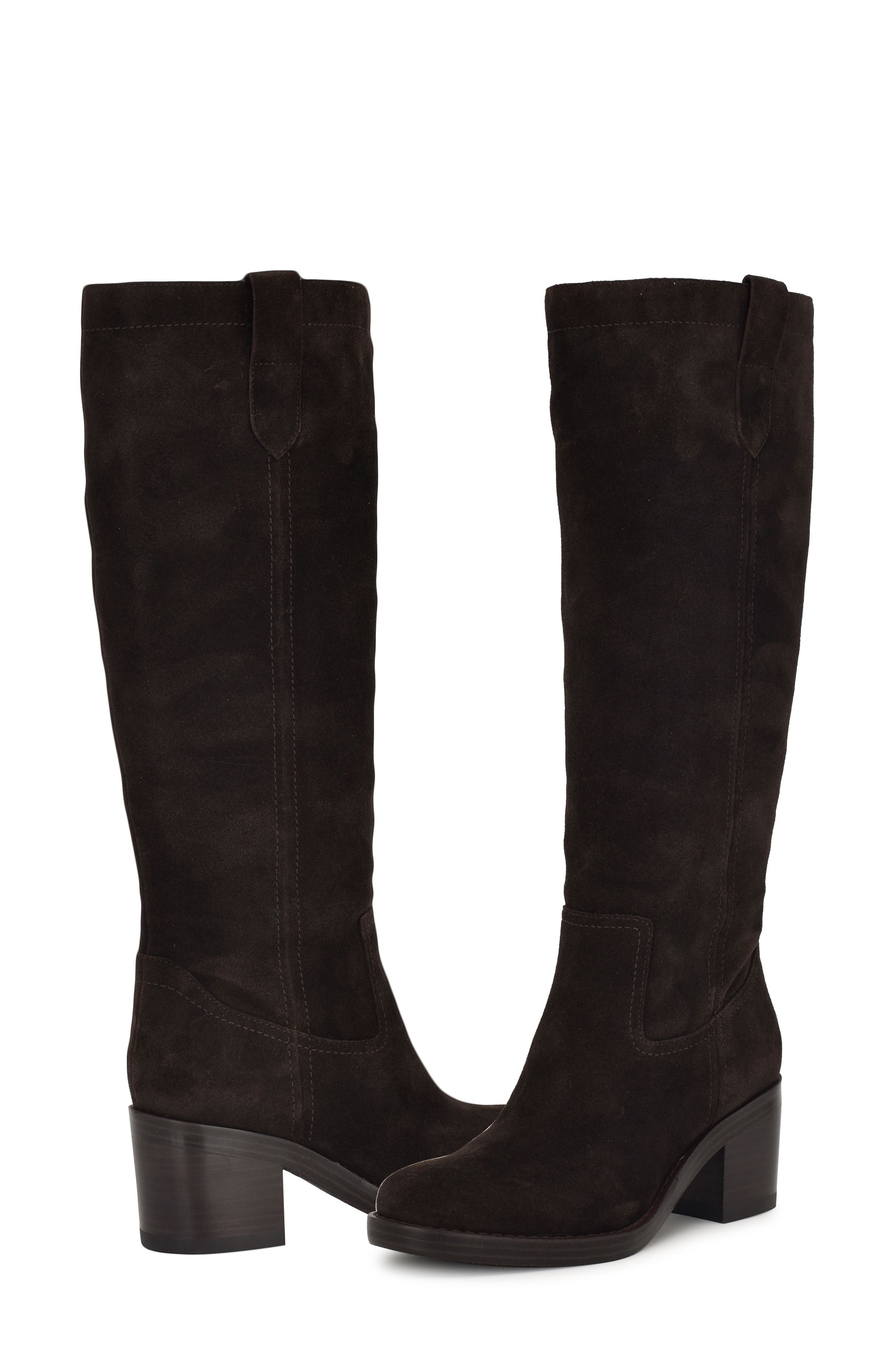 Nine West Hecee Knee High Boot, Alternate, color, Dark Brown 201