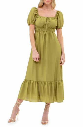 Square Neck Midi Dress