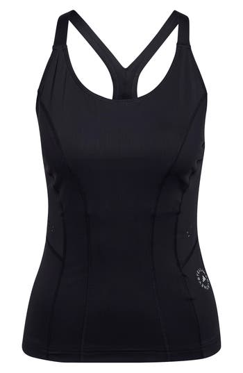 Adidas By Stella Mccartney Truepurpose Aeroready Racerback Tank In Black