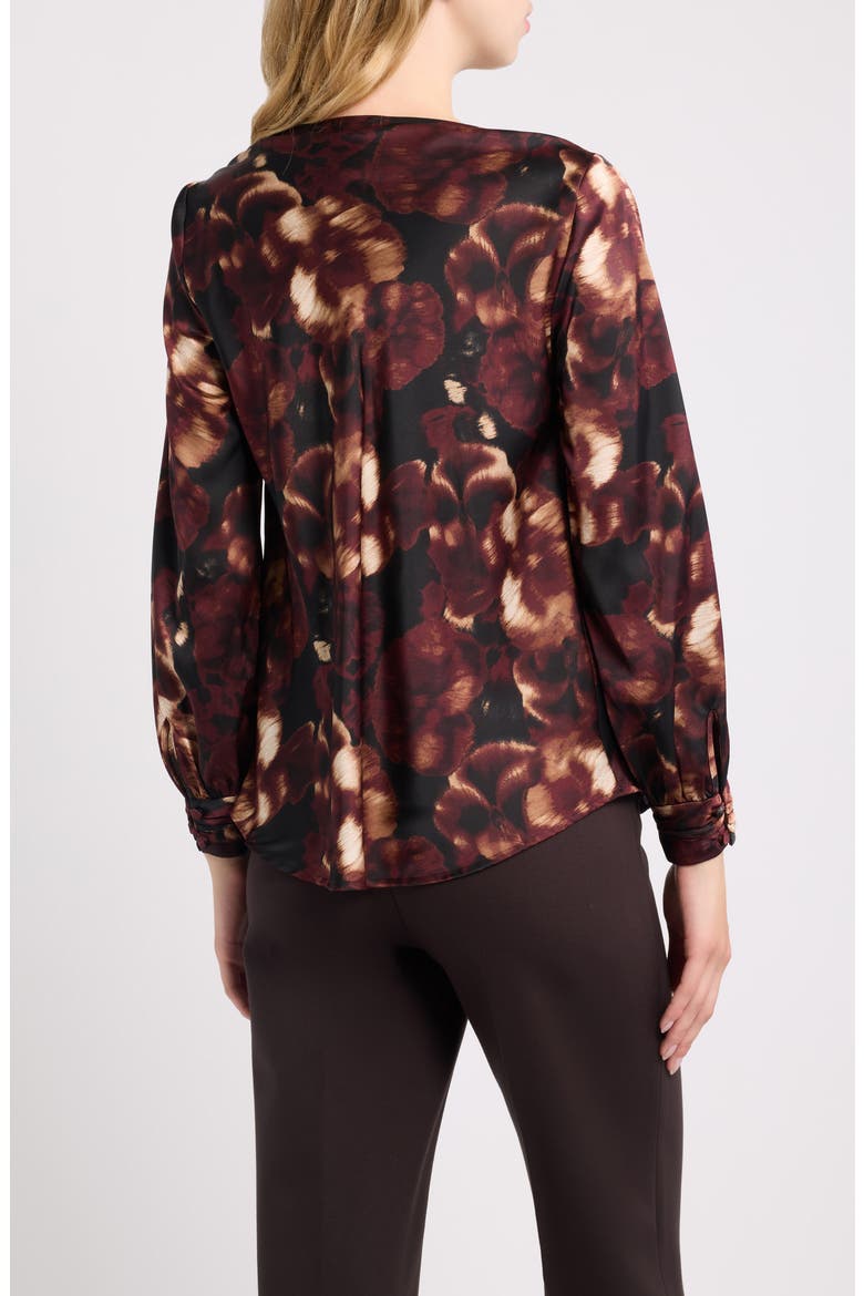 Cowl Neck Floral Print Top, Alternate, color, ANNE BLACK MULTI
