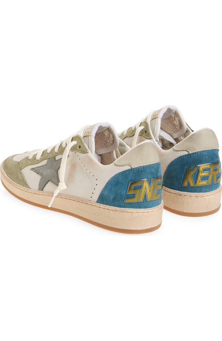 Golden Goose Ball Star Low Top Sneaker, Alternate, color, White/ Sage Green/ Blue