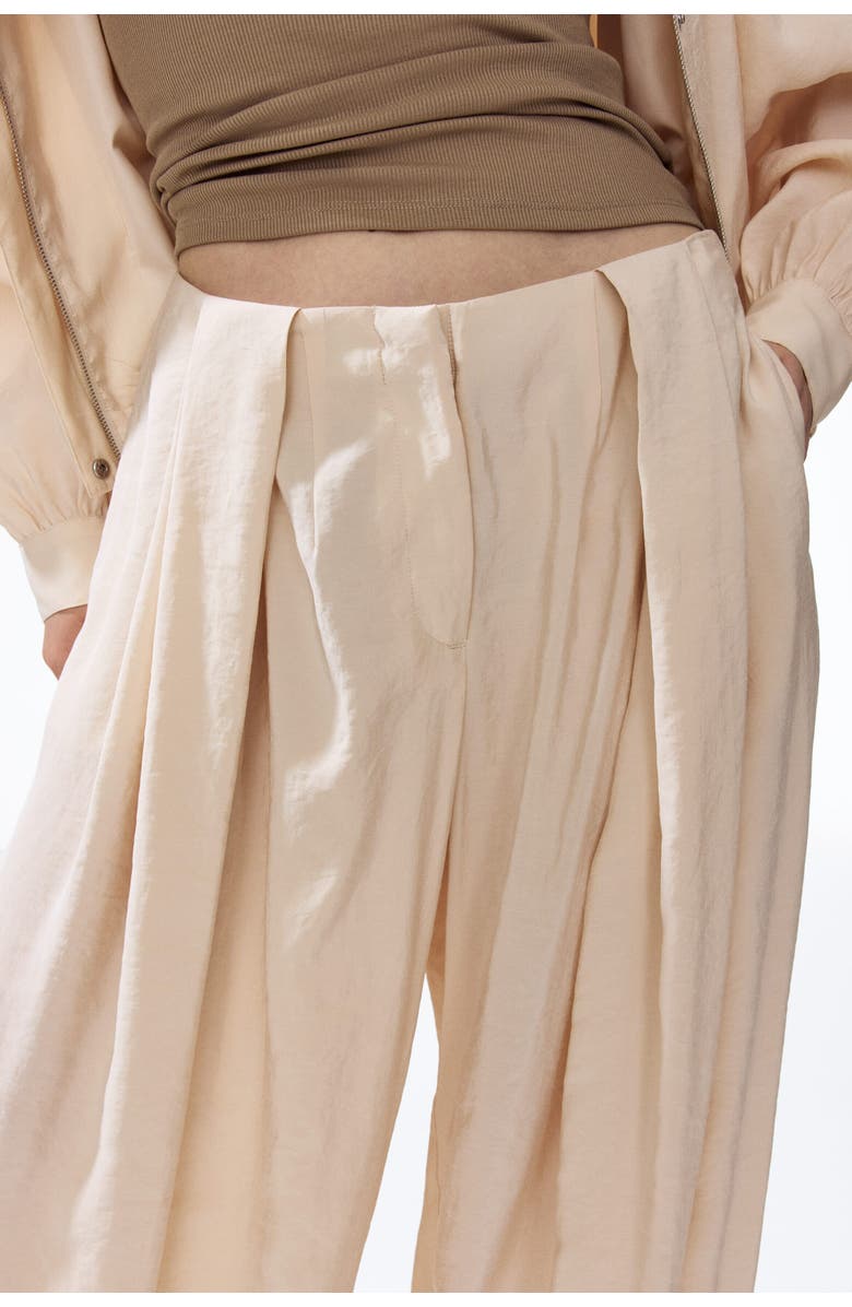 H&M Balloon-leg Modal Trousers, Alternate, color, Light Beige