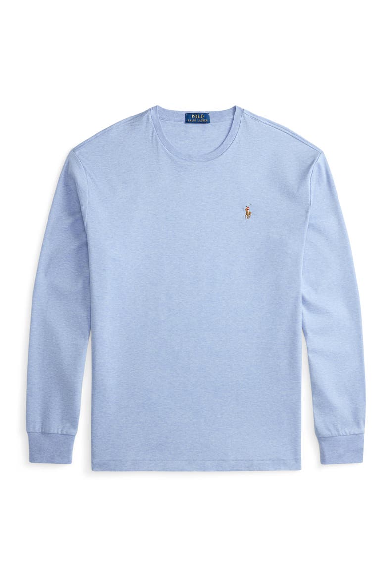 Classic Fit Long Sleeve Cotton T-Shirt, Alternate, color, BLUE HTR