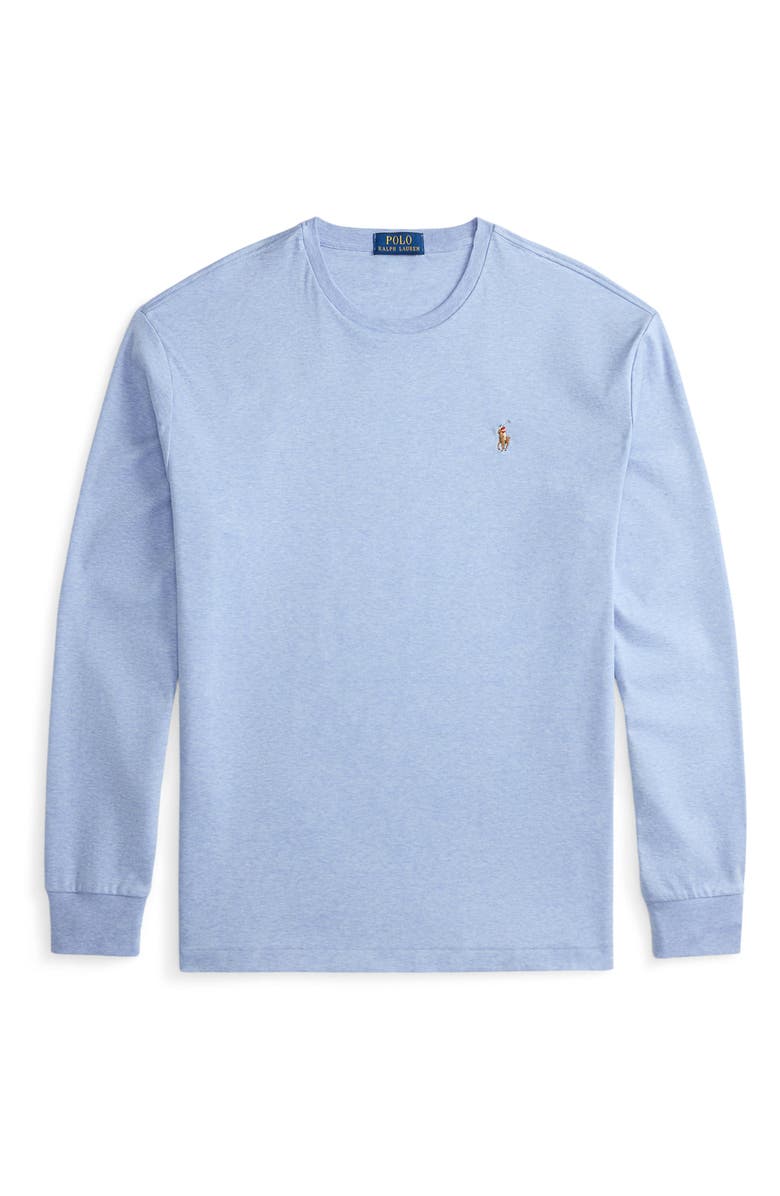 Polo Ralph Lauren Classic Fit Long Sleeve Cotton T-Shirt, Alternate, color, Isle Heather