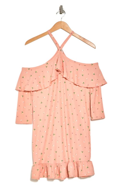 Go Couture Ruffled Cold Shoulder Dress