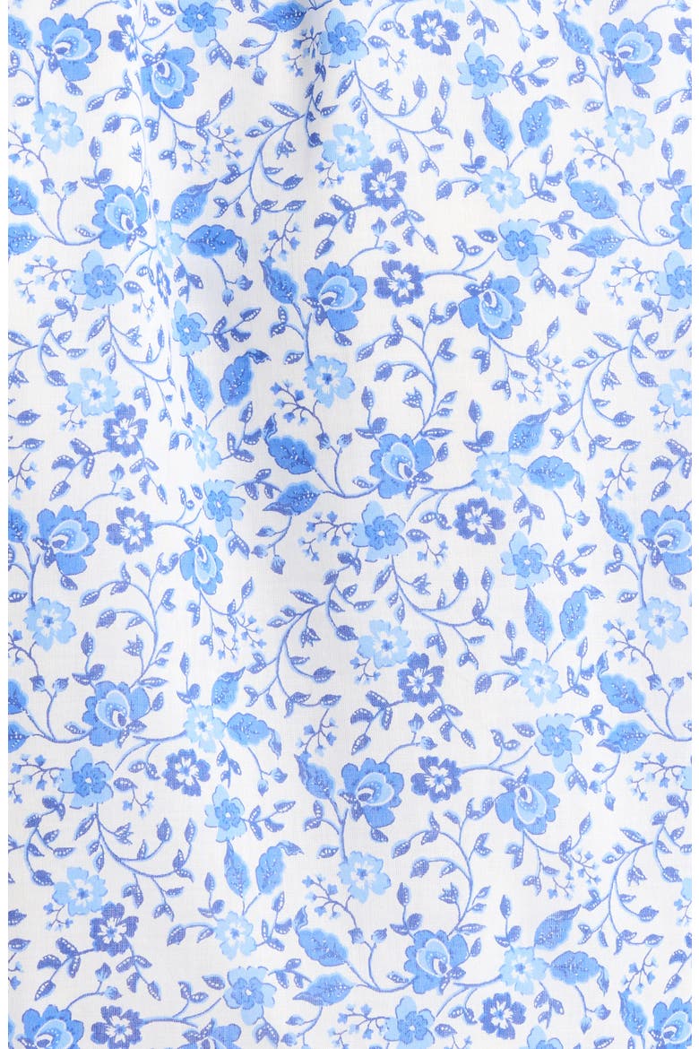 Maisie Miana Ditsy Floral Button-Up Shirtdress, Alternate, color, WHITE-BLUE-COMBO
