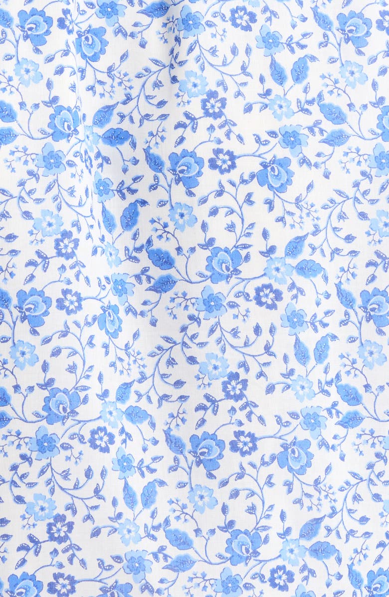 SUGARLIPS Maisie Miana Ditsy Floral Button-Up Shirtdress, Alternate, color, White-Blue-Combo