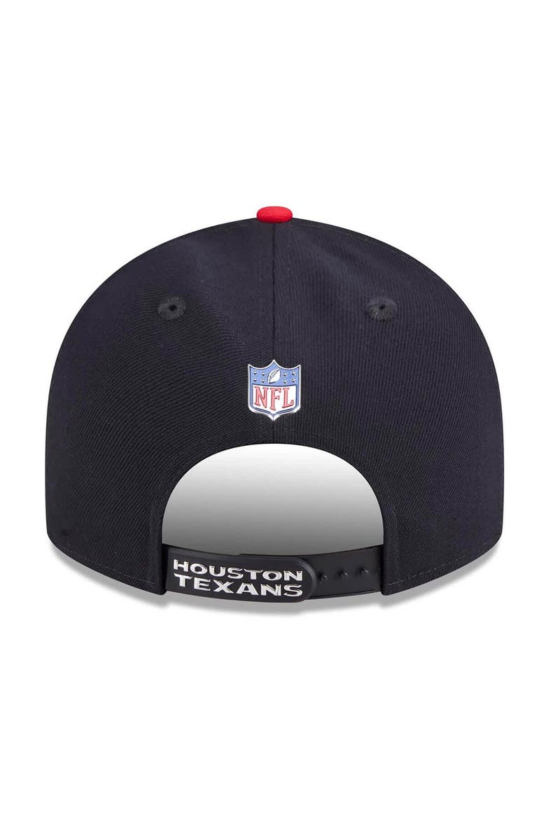 Men's New Era  Navy/Red Houston Texans 2026 NFL Draft On Stage Pre-Curved 9FIFTY Snapback Hat, Alternate, color, Navy