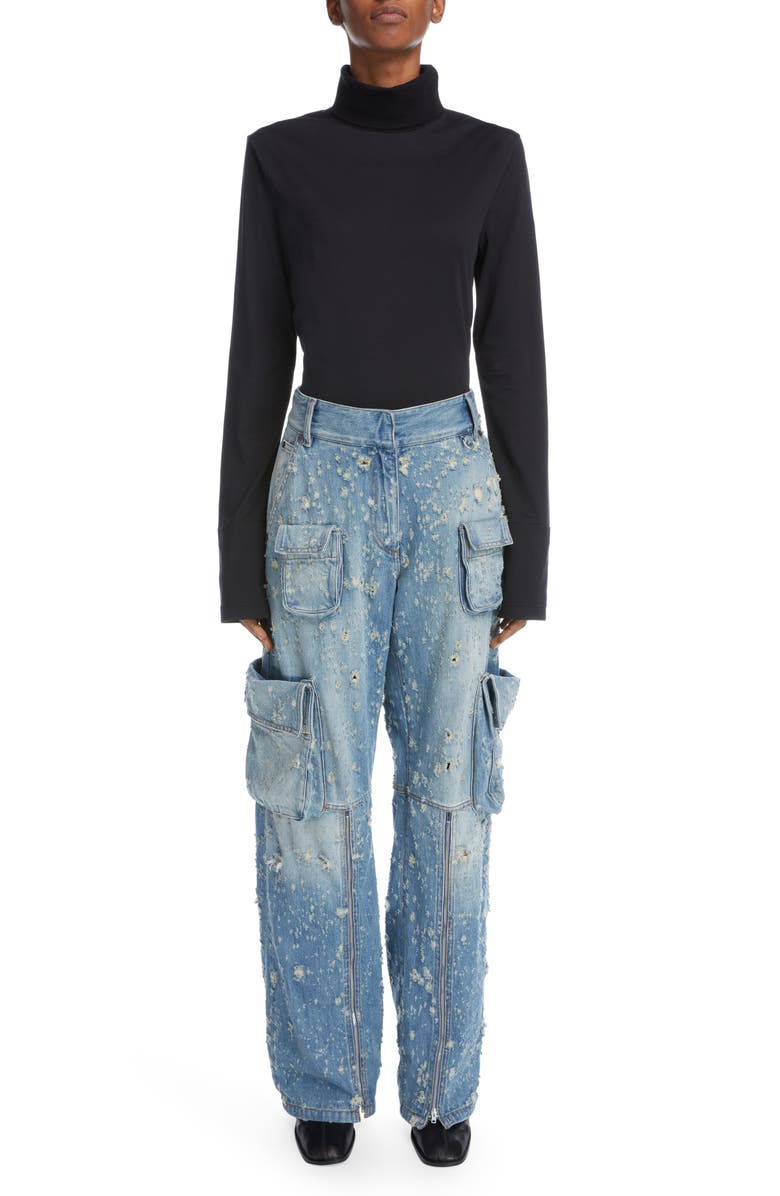 Acne Studios Enderson Pink Label Long Sleeve Turtleneck Knit Top, Alternate, color, 