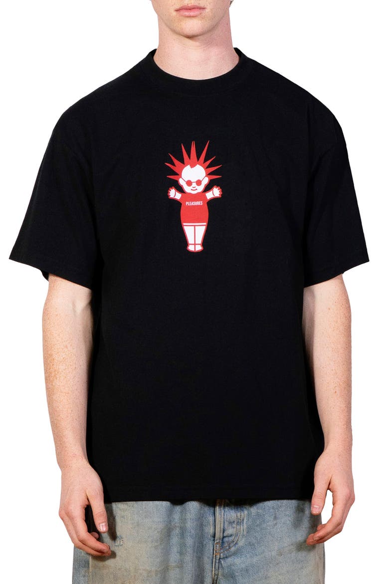 Punkpie Cotton Graphic T-Shirt, Main, color, BLACK