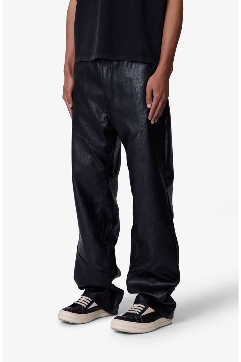 Ultra Baggy Faux Leather Pants, Alternate, color, BLACK