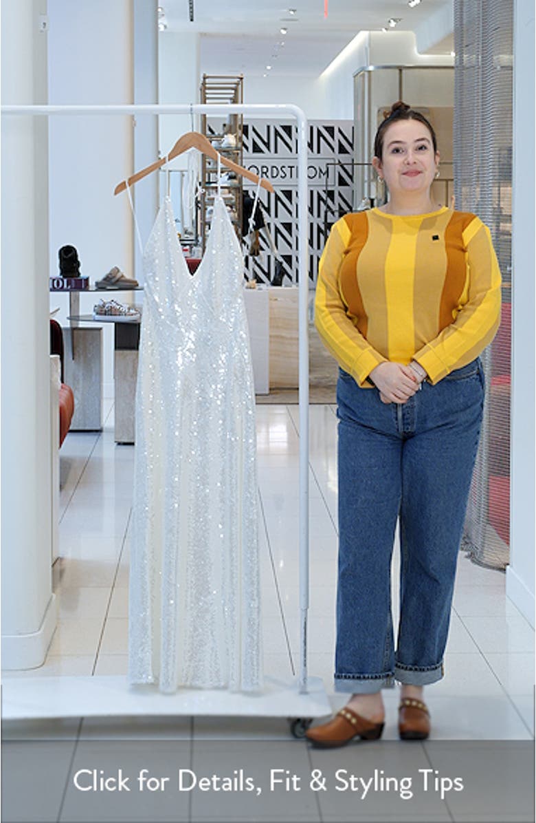 Yve Sequin Halter Dress, sales video thumbnail