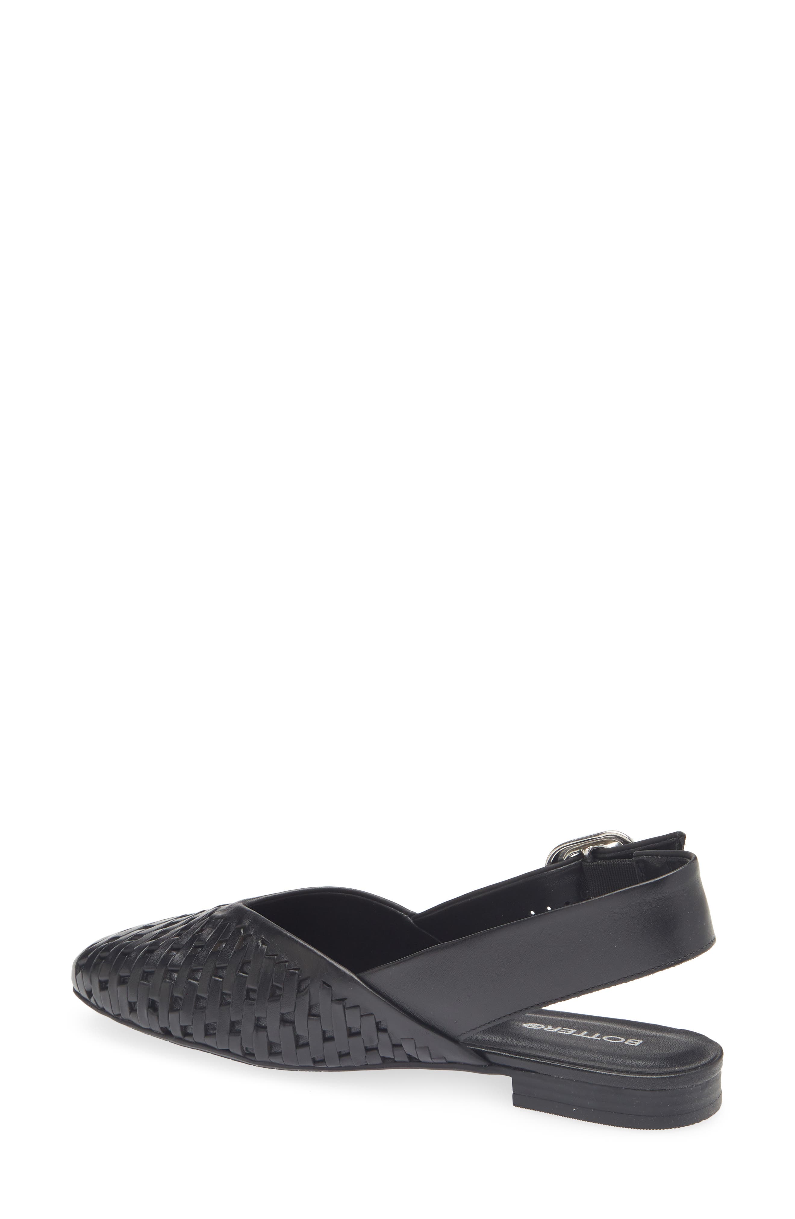 Bottero Bottoulon Slingback Flat, Alternate, color, Preto