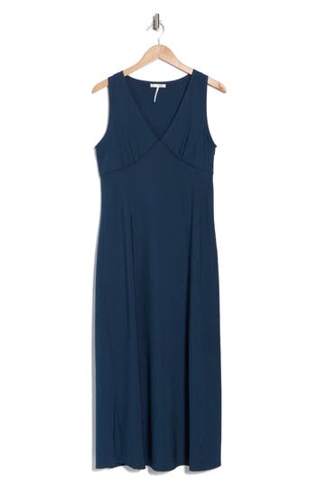 Stitchdrop Audubon V-neck Dress In Navy