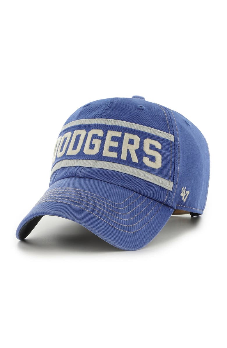 '47 Men's '47 Royal Los Angeles Dodgers Hard Count Clean Up Adjustable Hat, Alternate, color,